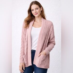 American Eagle Blush Pink Open‑Front Cardigan – Size XL